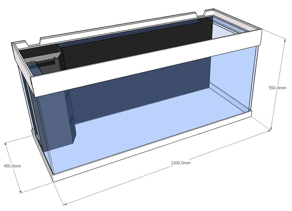 Aquatica 240 Aquarium Set White - Bespoke Aquariums