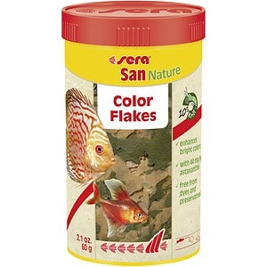 Sera San Nature Flake 60g Colour Diet Fish Food 250ml