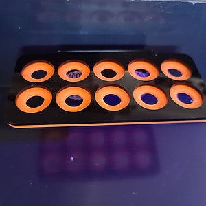 10 Hole Frag Rack Black-Neon Orange