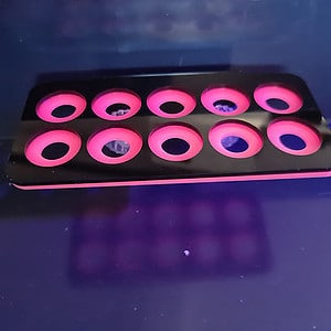 10 Hole Frag Rack Black-Neon Pink