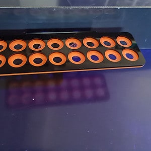 16 Hole Frag Rack Black-Neon Orange
