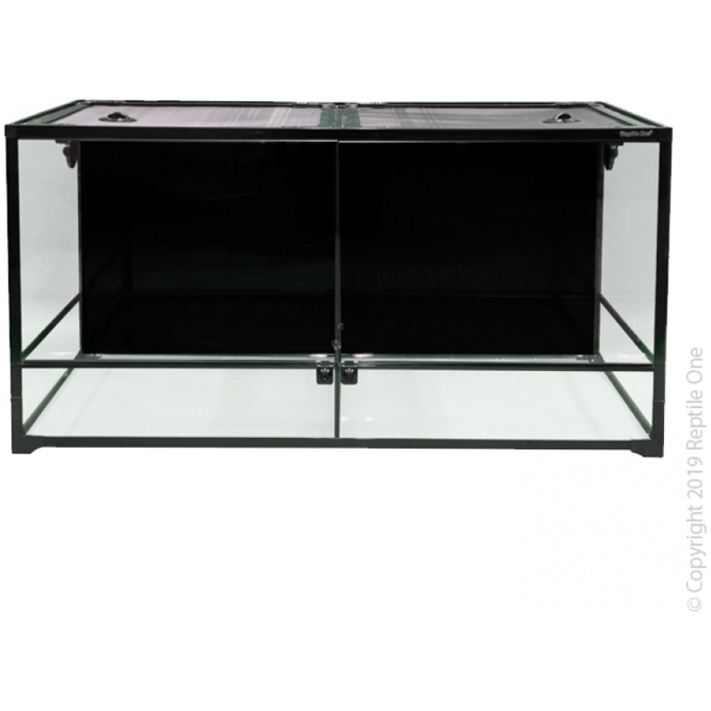 Reptile One RTF 1260HTD Glass Hinged Door Terrarium With Divider ...