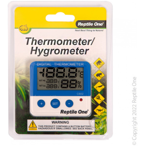 Reptile One Thermometer Hygrometer Reptile External With Probe And Min Max LCD