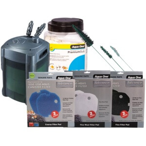 Aqua One Aquis Series II 750 Ultimate Canister Filter Package 6pk