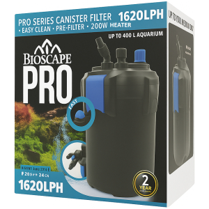 Bioscape Easy Clean Canister Filter with Inbuilt Heater 1620 L/PH
